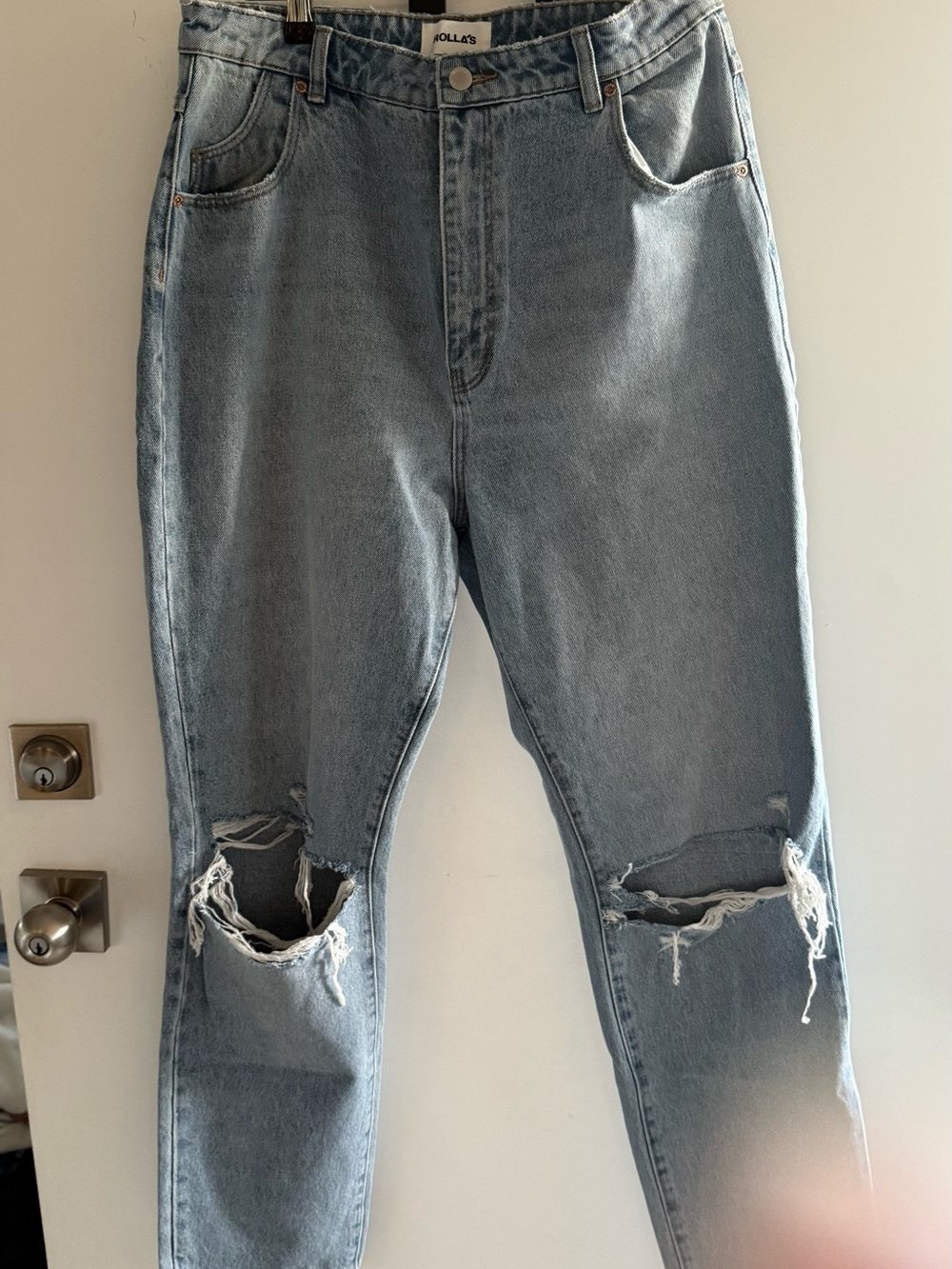 ROLLA'S Light Blue Distressed Women's Relaxed Jeans